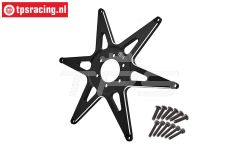 MX0606F-BK PROMOTO-MX front Alu-Wheel star Black, 1 pc.