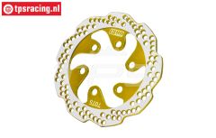 MX010/DISK/GD PROMOTO-MX Alu brake disc rear Gold, 1 pc