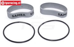 SAM4811S Samba Exhaust rings Ø60-Ø70 mm Silver, Set
