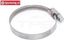 TPS0490/04 Chrome steel hose clamp Ø40-Ø60 mm, 1 pc.
