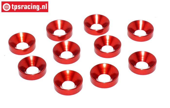 TPS1235/01 Countersunk ring Ø5 mm Red, 10 pcs.