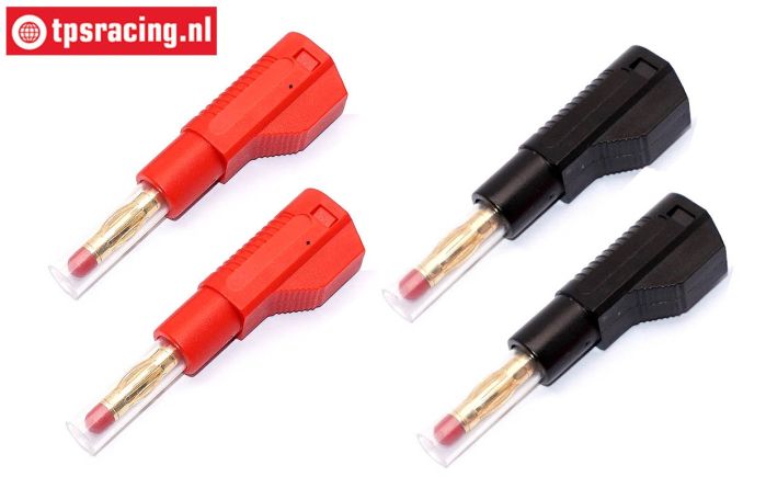 TPS71656 Banana Secure Gold plug Ø4-L56 mm, 4 pcs.