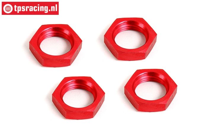 BWS55016R Wheel nut Red Ø24 mm, 4 pcs.