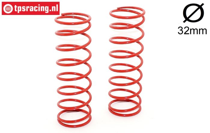 BWS55050/01R Shock spring front Red Ø3,0-L115 mm, 2 pcs.
