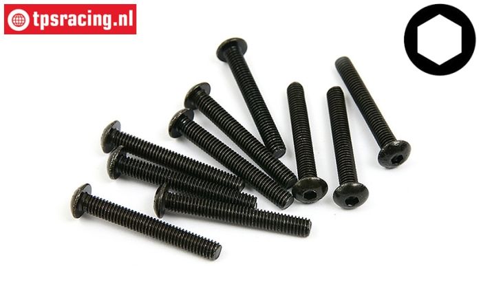 BWS56022 Button Head Screw M4-L30 mm, 10 pcs