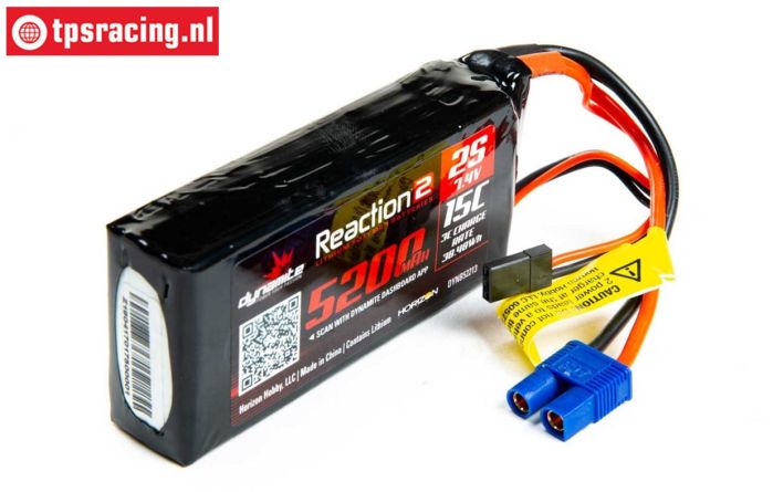 DYNB0500 2S Li-Po Reaction 5200 mAh, 1 pc.