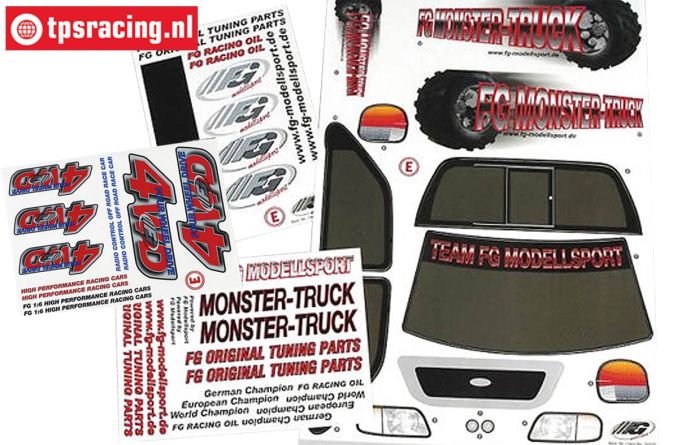 FG26155/01 Decals FG 1/6 Truck 2WD, Set