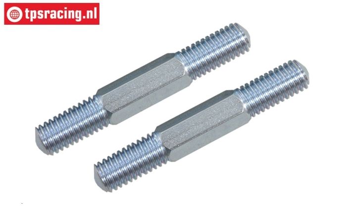 FG6076/01 Steel threaded rod M8-L61 mm, 2 pcs