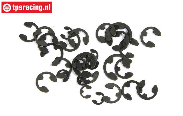 TPS6110 E-Clips black Ø3-Ø4-Ø4-Ø6-Ø7 mm, 28 pcs.
