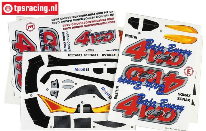 FG68155 Decals FG Baja Buggy 4WD, Set