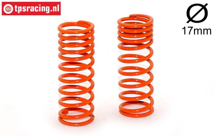 FG7192 Spring progressive Orange Ø17-Ø2,2-L58 mm, 2 pcs.