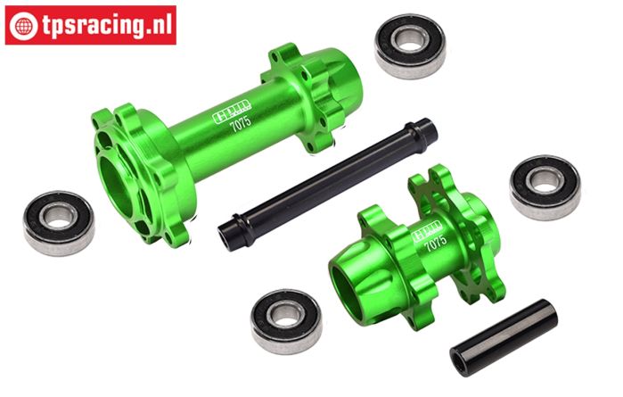 MX0067-G PROMOTO Alu-wheel axles Green, set
