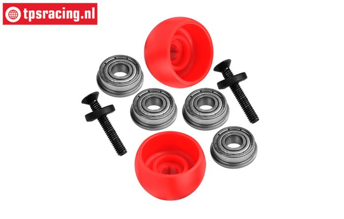 MX040-R PROMOTO Side support rollers Red, Set