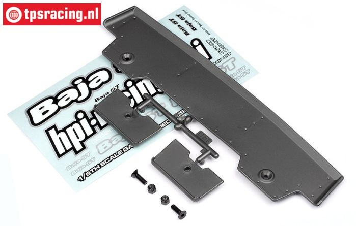 HPI85296 Rear Wing 5T-1 Gun Metal, Set
