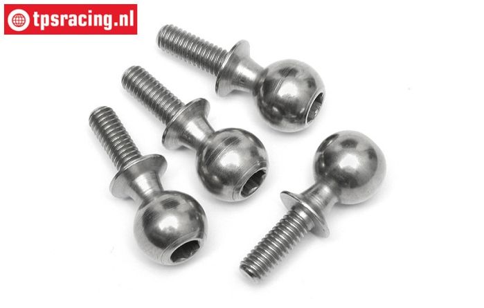 HPI86411 Stalen gewricht kogel, M4-Ø10, 4 St.