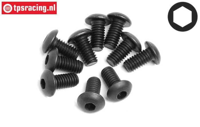 HPI94553 Button Head Screw M4-L8 mm, 10 pcs