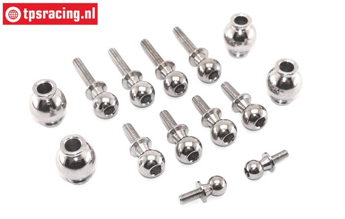 TPS86412 Steel ball joint M4-Ø10 mm HPI-Rovan, 4 pcs.