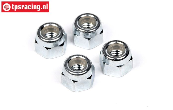 HPIZ664 Steel Lock nut M4, 4 pcs.