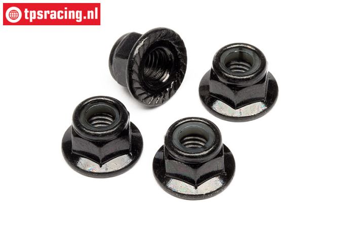 HPIZ682 Steel Lock nut flanged M5, 4 pcs.