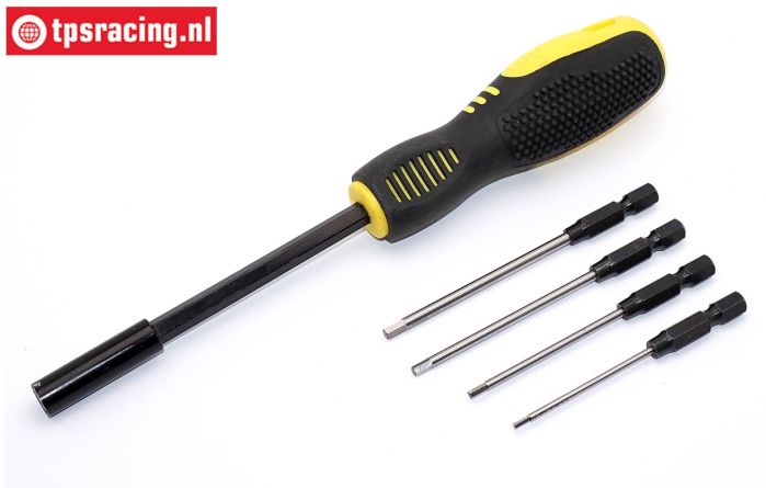 TPS0280/12 HSS Hex pins with Magnetic bit holder, Set