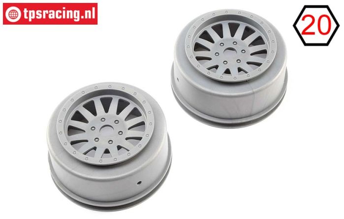 LOS45020 Silver rims SBR-SRR, set, 2 pcs.