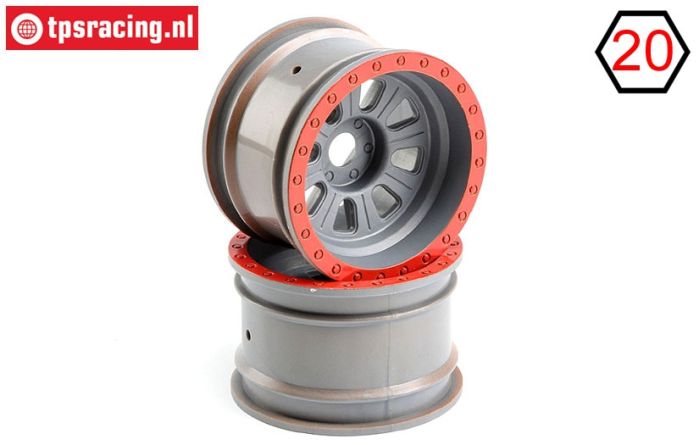 LOS45027 Rims Silver Super Rock Rey, 2 pcs.