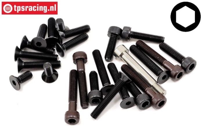 LOSB6480 Hex screw-sorti M5, 24 pcs.
