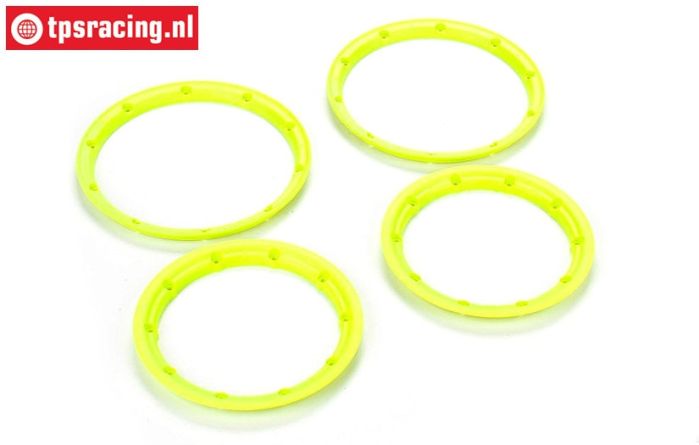 LOSB7037 Beadlock Neon-Yellow, 4 pcs.
