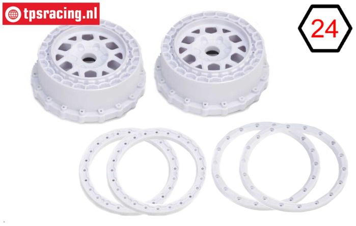PRO287804 LOSI 5IVE-T 3.0 rims white, 2 pcs.