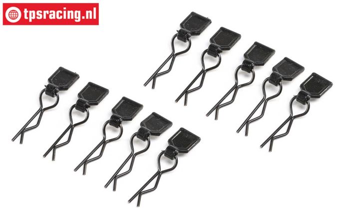 LOS246003 Body clips small black LMT Truck, 10 pcs.