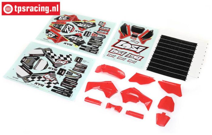 LOS260000 PROMOTO Plastic parts-decals red, set