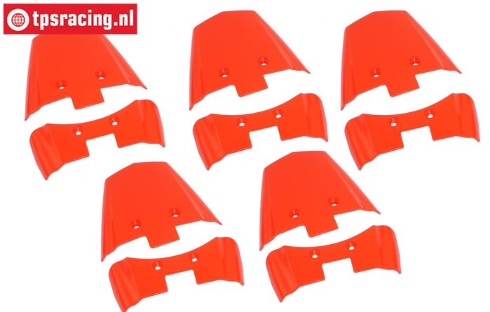 LOS-3270 PROMOTO Rear Fender Red, Set