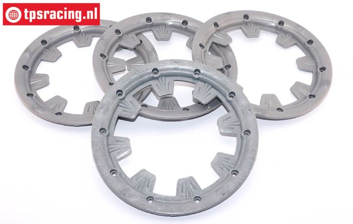 MM1800/S MADMAX Beadlock Silver Ø120 mm, 4 pcs.