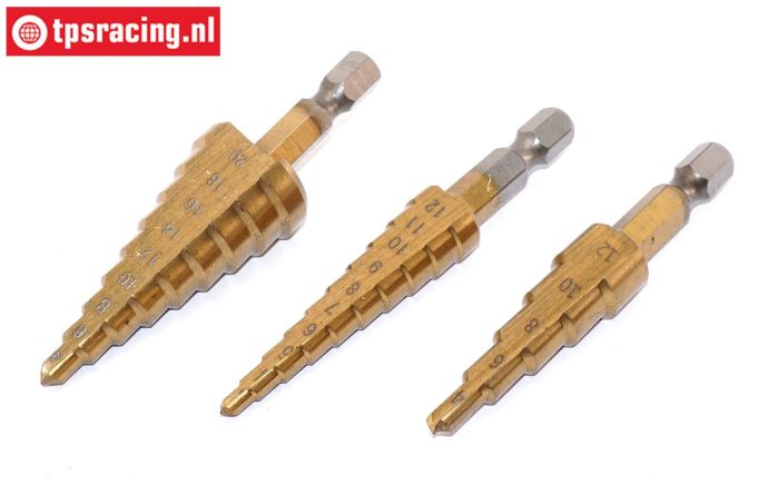 TPS0245 Step drill HSS-Titanium 2-20 mm, Set