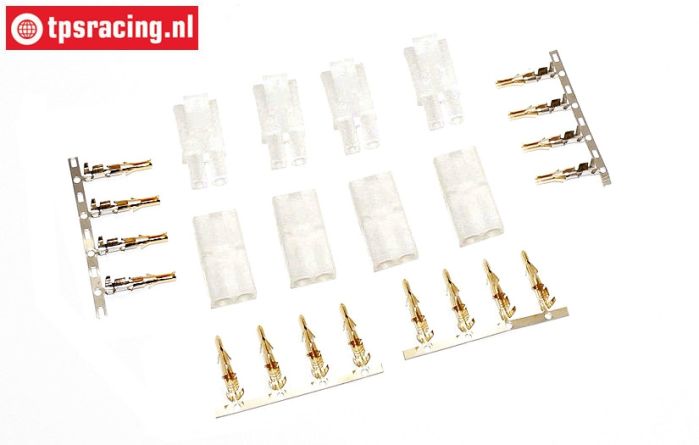 TPS71320 Tamiya Gold plug Male-Female, 4 pcs.