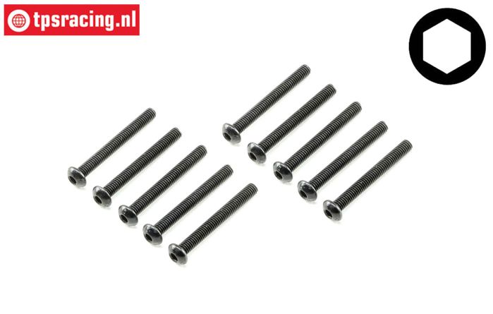 tlr235024 Button Head screw M3-L25 mm, 10 pcs.