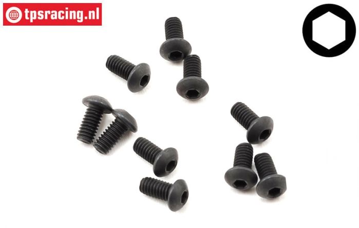 TLR255001 Button Head Screw M2,5-L6 mm, 10 pcs