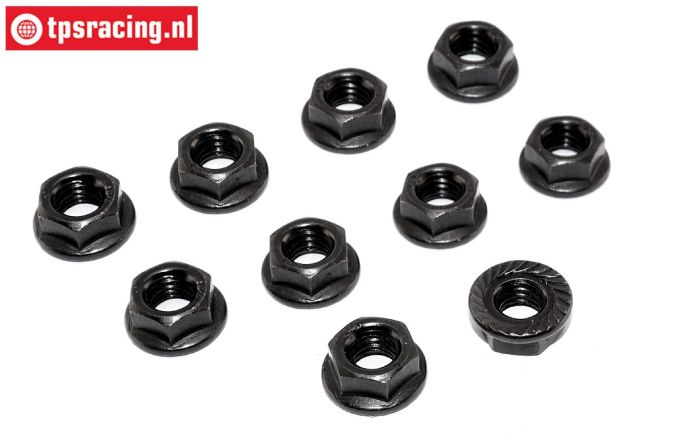 TPS6113 Steel Locknut M6R Black, 10 pcs.