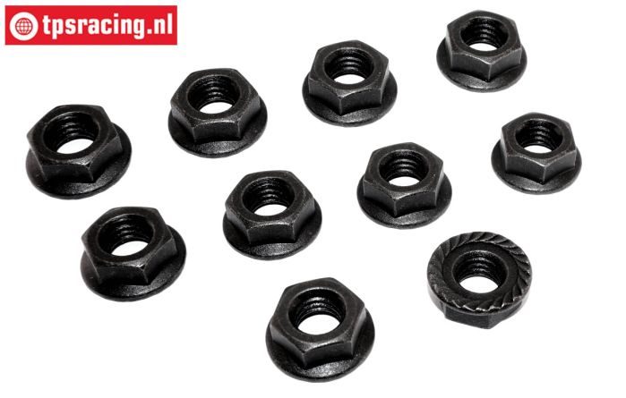 TPS6115 Steel Locknut M8R Black, 10 pcs.