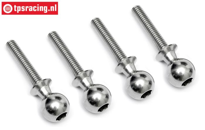 TPS86412 Steel ball joint M4-Ø10 mm HPI-Rovan, 4 pcs.