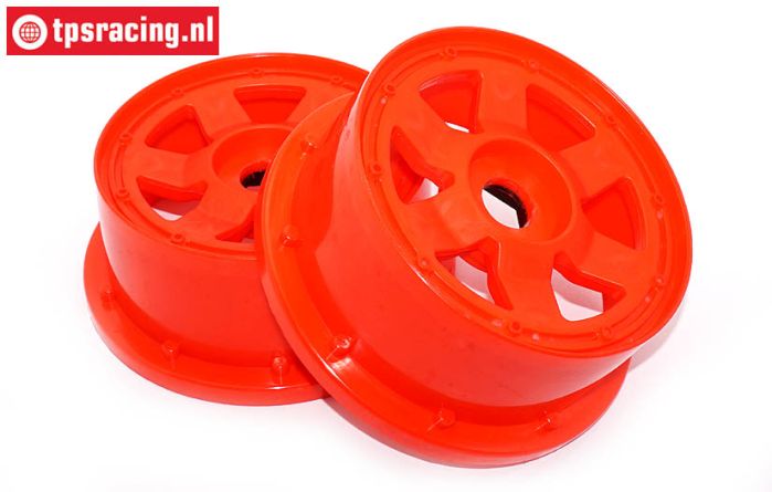 TPS5026/60R Nylon Rim 6-Spoke Red Ø120-W60 mm, 2 pcs.