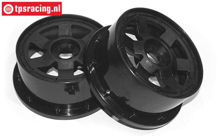 TPS5026/70B Nylon Rim 6-Spoke Black Ø120-W70 mm, 2 pcs.
