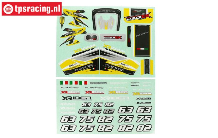 XR-FG8044YL X-Rider Flamingo Decals Yellow, Set