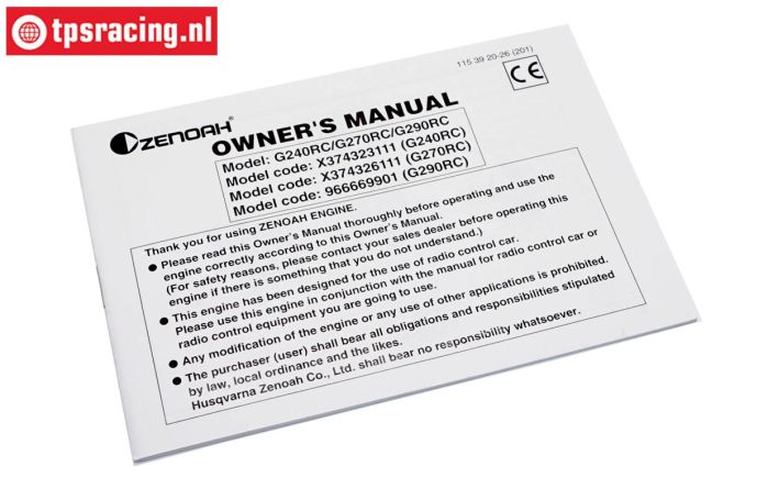 ZN02010 Zenoah G240-G270-G290 Service Manual, 1 pc.