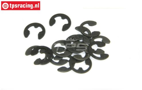 TPS6732/04 E-clip spring steel black Ø4 mm, 15 pcs