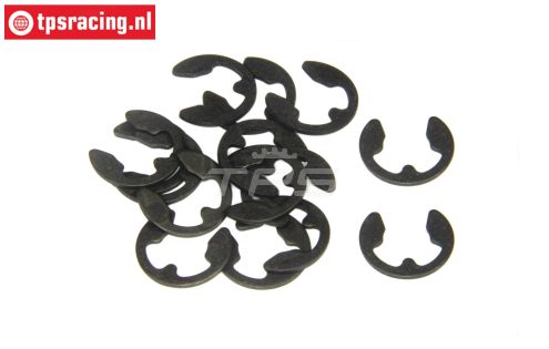 TPS6732/07 E-clip spring steel black Ø7 mm, 15 pcs