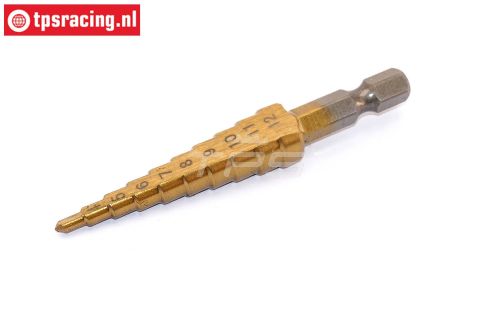 TPS0412/01 Step drill HSS-Titanium 3-12 mm, 1 pc.