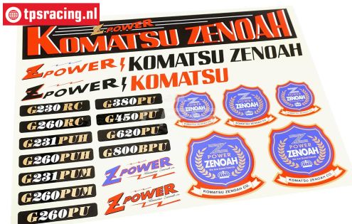 TPSKZ54 Komatsu Zenoah Decals, 1 pc.