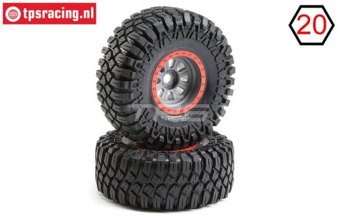 LOS45029 Maxxis Creepy Crawler tyres mounted, 2 pcs.