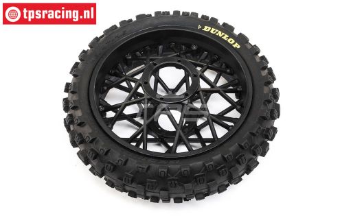 LOS46005 PROMOTO-MX Rear tire with rim black, 1 pc.